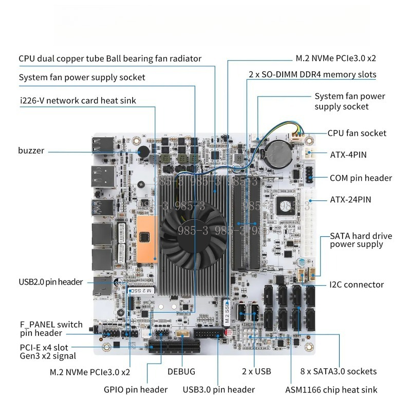 White Mini‑ITX M11 NAS Motherb - Mini Itx Dual 2.5G Nas Motherboard review and price
